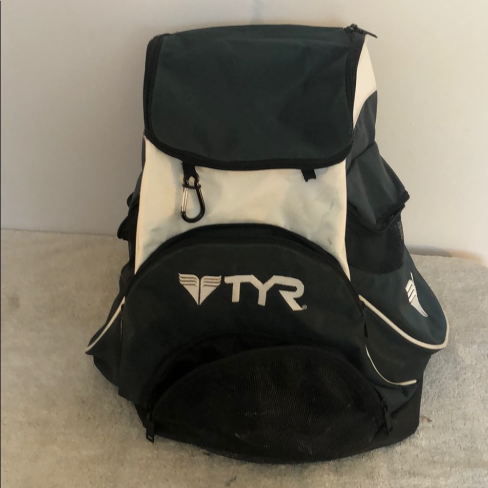 TYR Alliance Backpack White/Green/Black Swimming